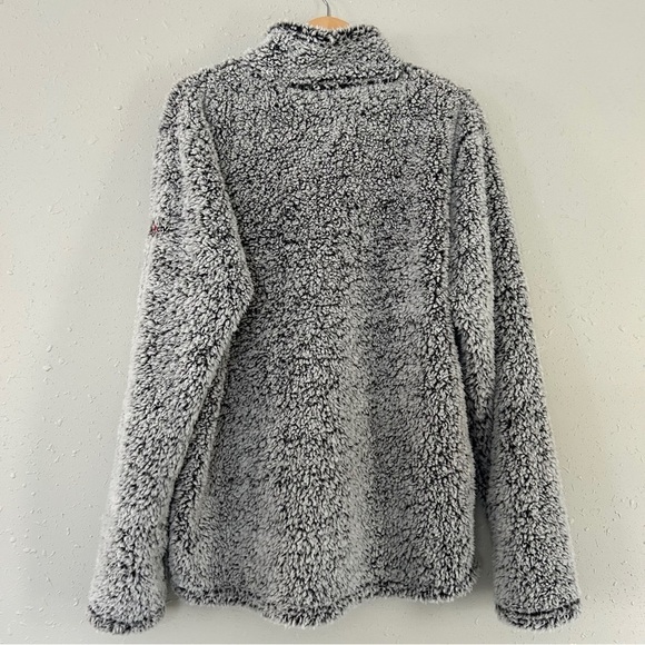 Port Authority Quarter Zip Fluffy Pullover Sweater Sweatshirt Comfy Winter Large - Picture 4 of 5